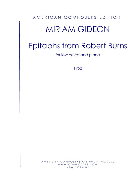 Gideon: Epitaphs from Robert Burns