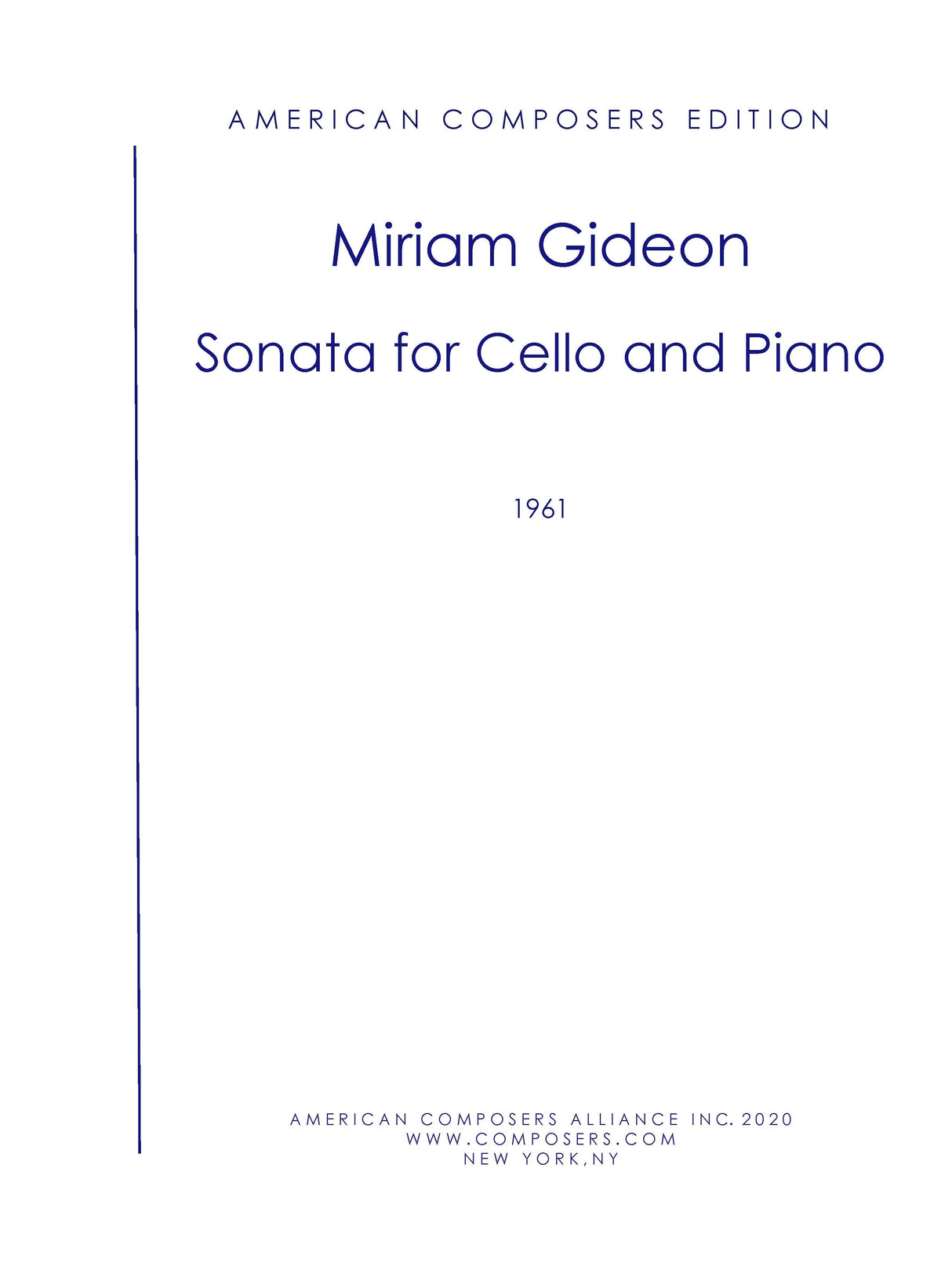 Gideon: Cello Sonata