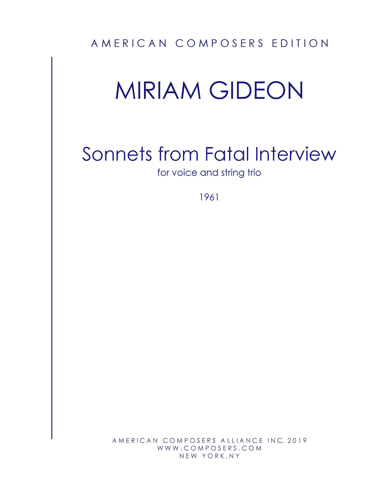 Gideon: Sonnets from Fatal Interview