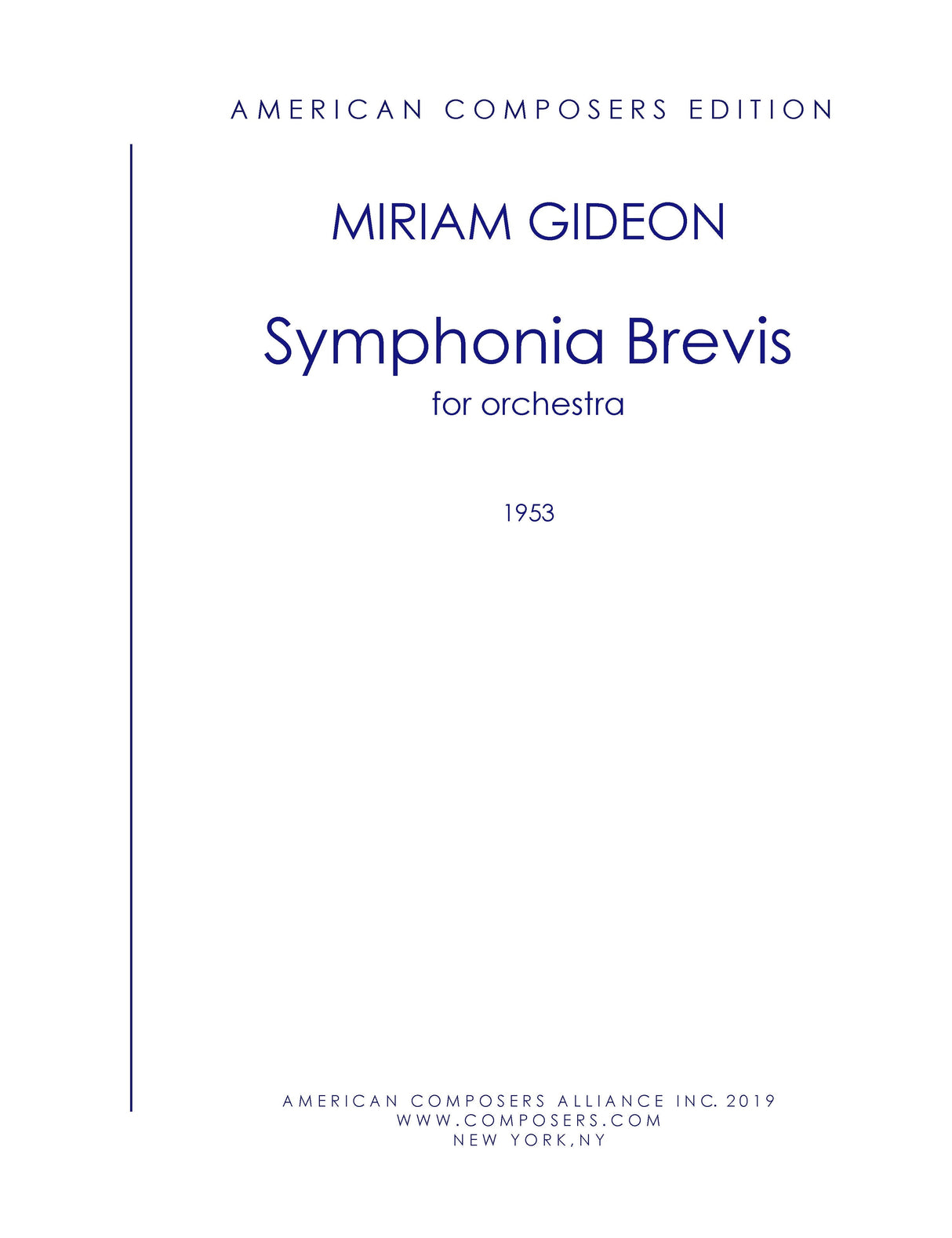 Gideon: Symphonia Brevis