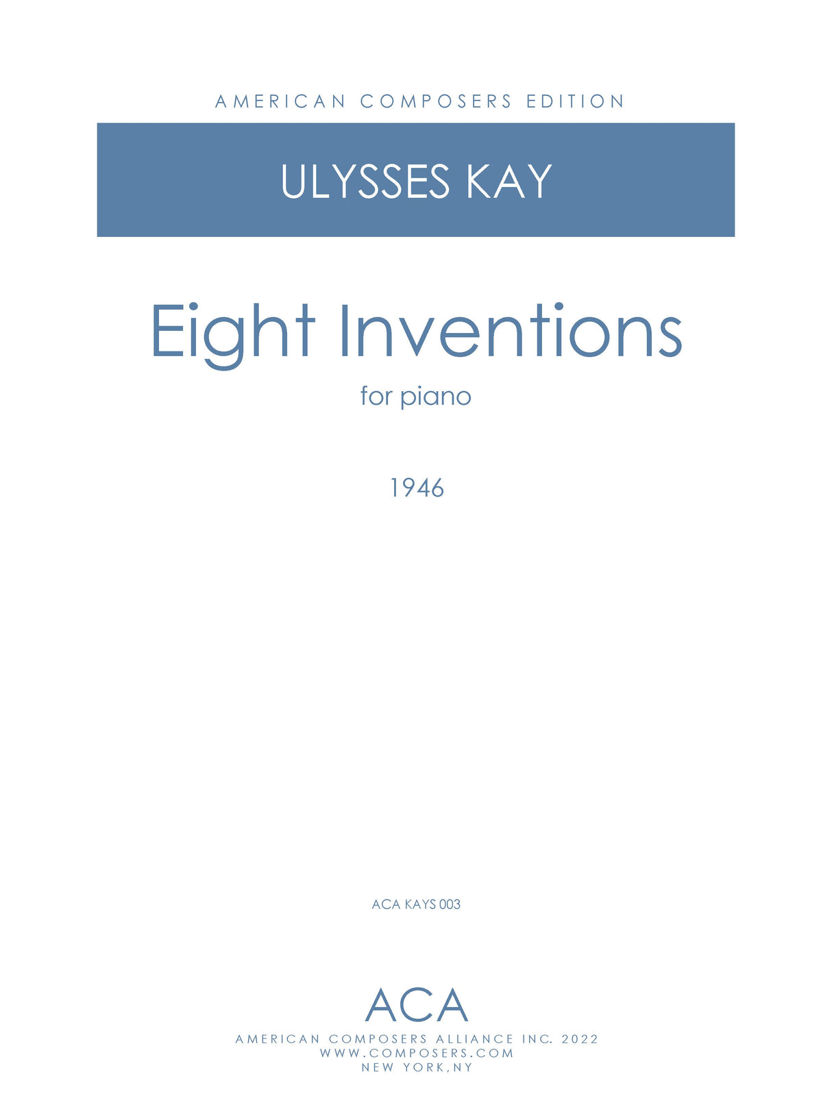 Kay: Eight Inventions