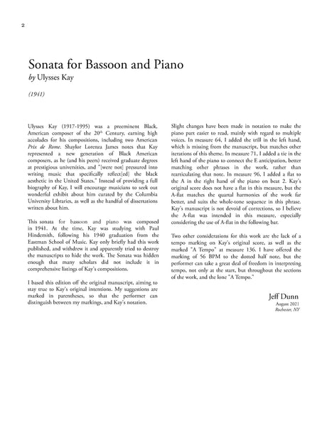 Kay: Bassoon Sonata