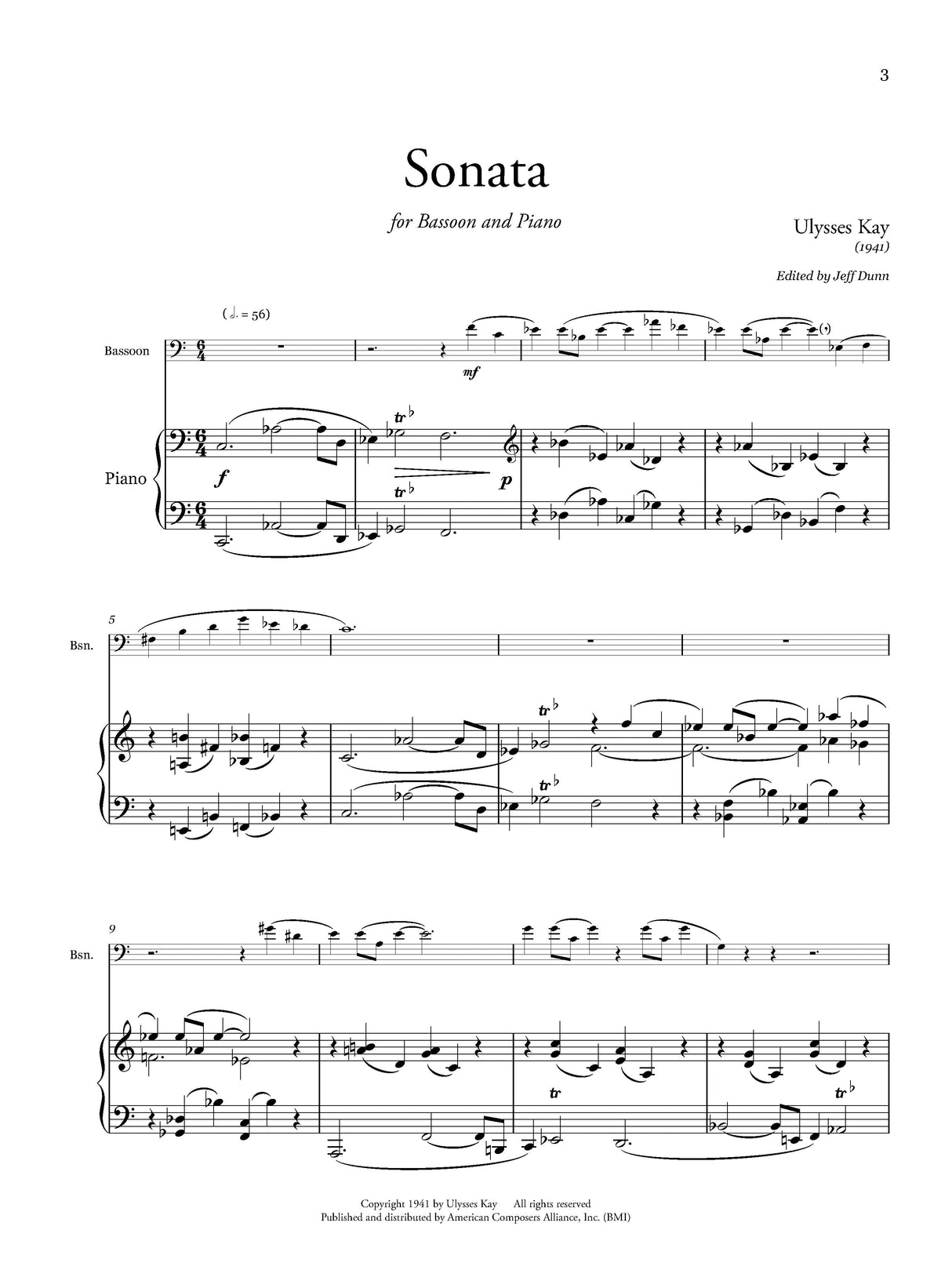 Kay: Bassoon Sonata