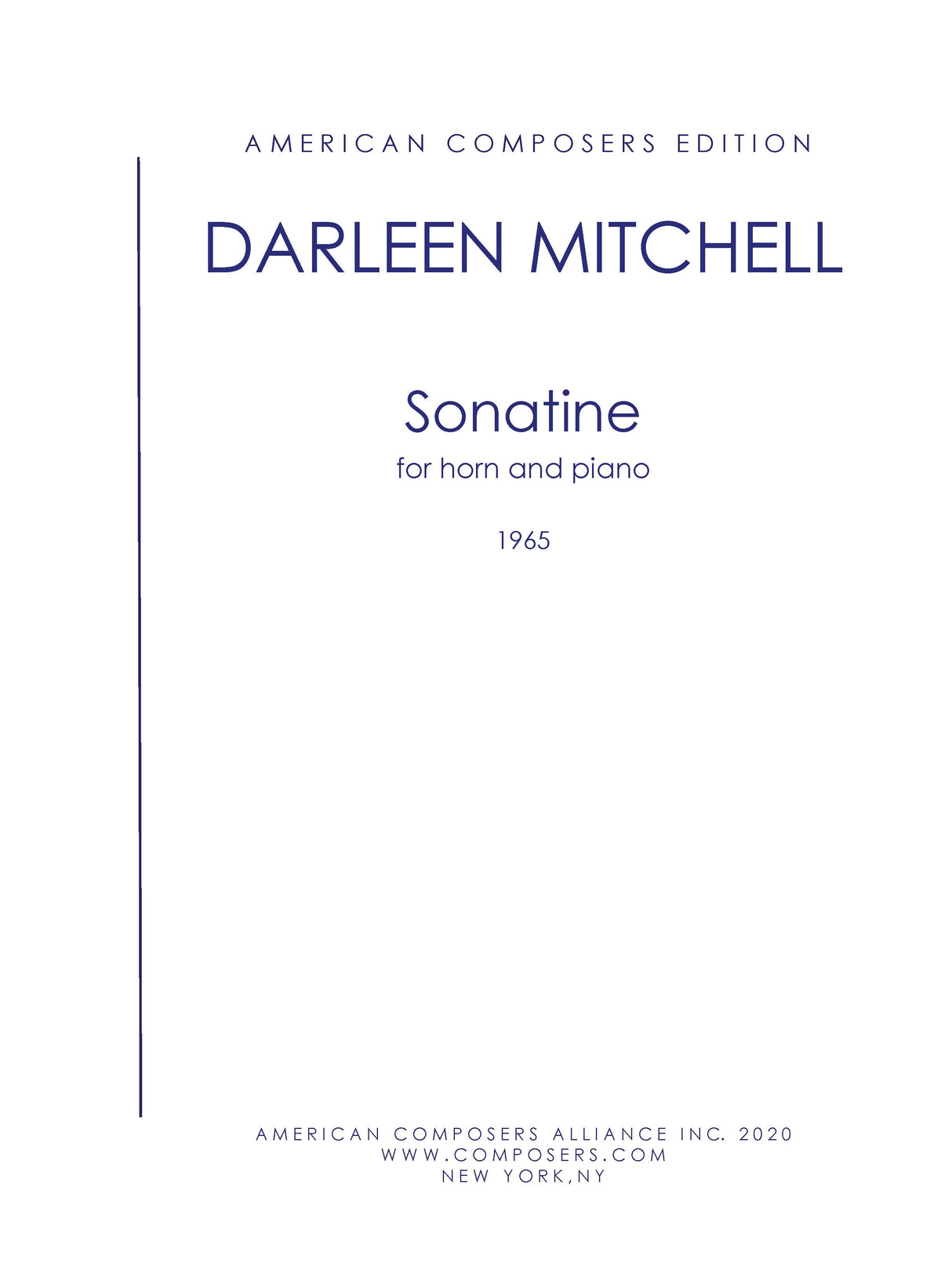 Mitchell: Sonatine for Horn and Piano