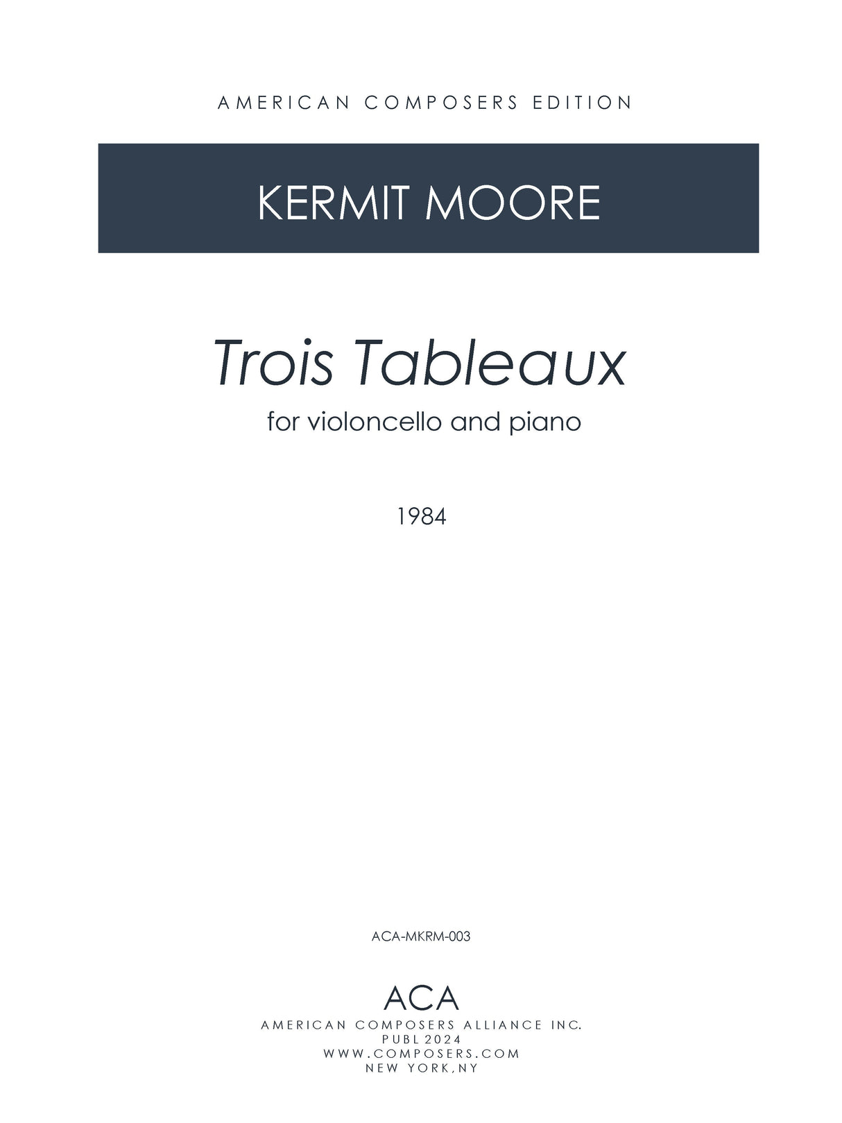 Moore: Trois Tableaux