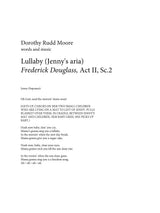 Moore: Lullaby from "Frederick Douglass"