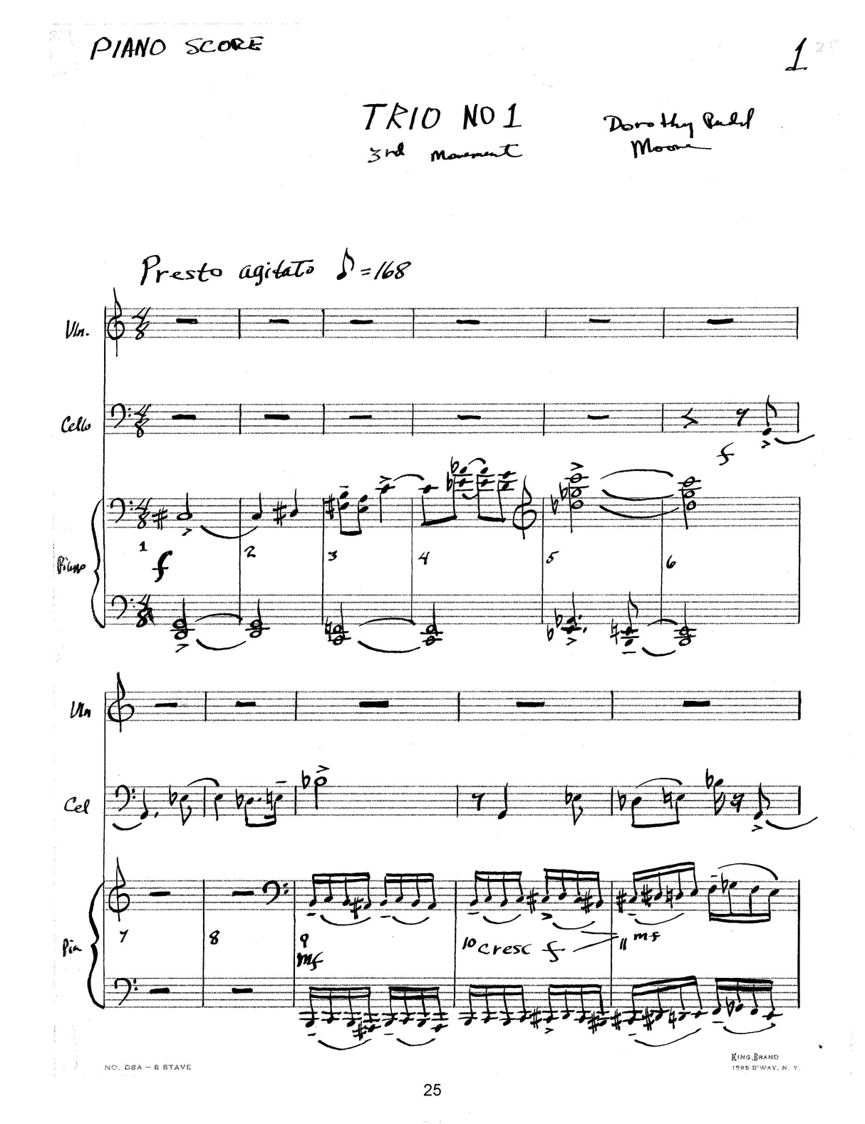 Moore: Piano Trio No. 1