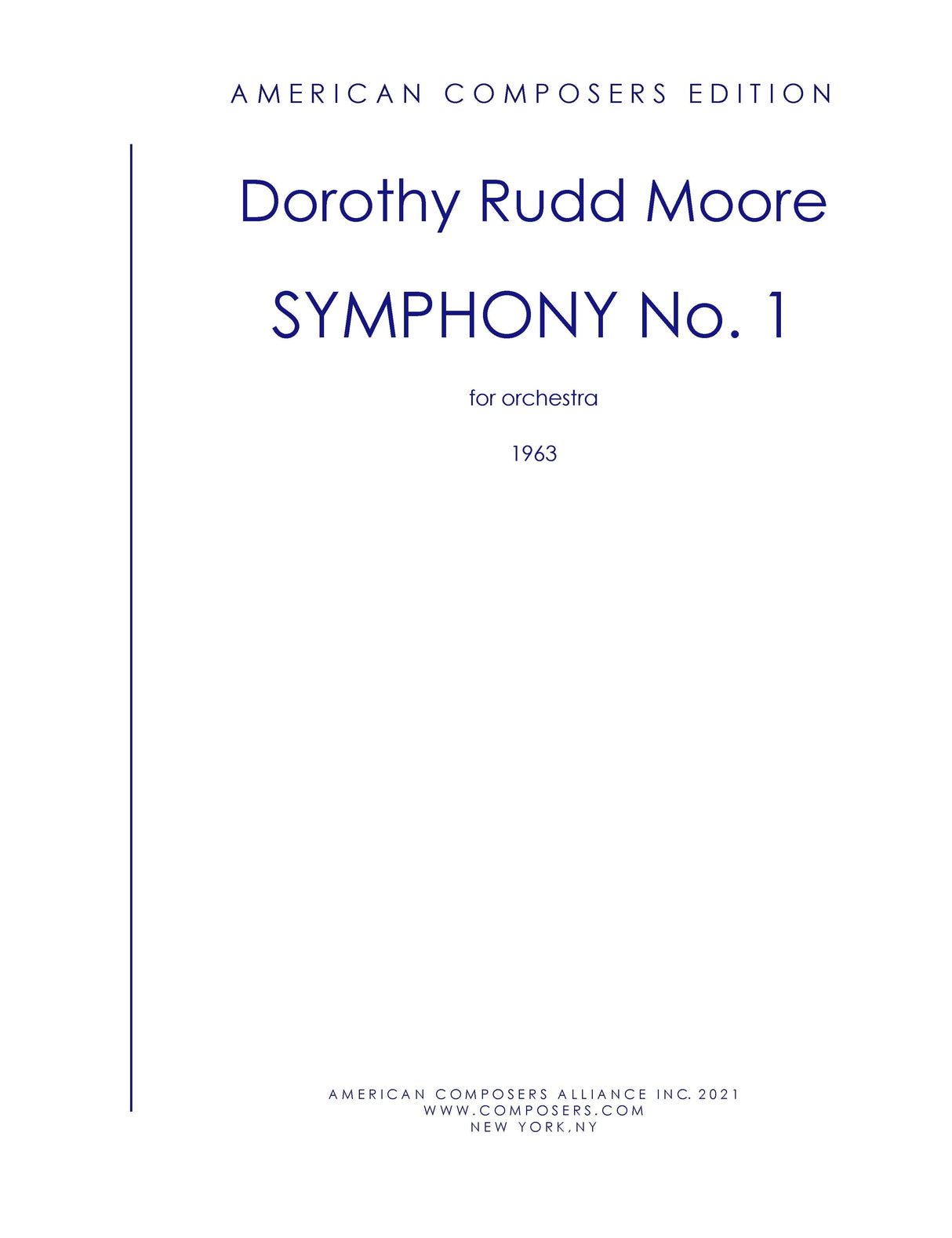 Moore: Symphony No. 1