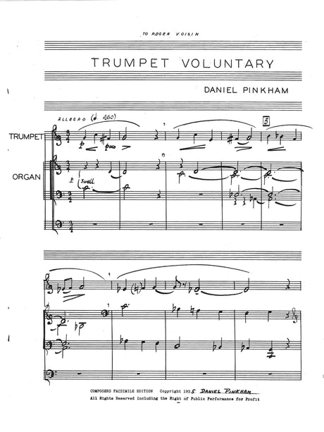 Pinkham: Trumpet Voluntary