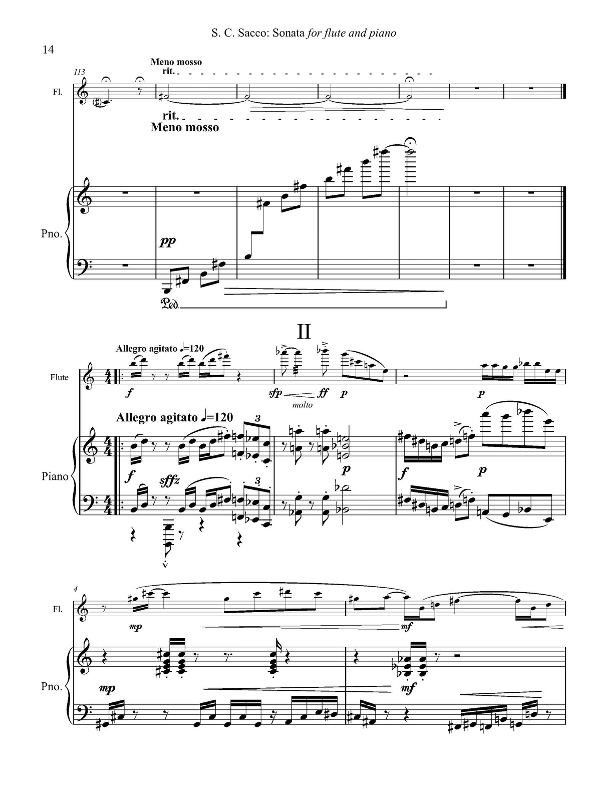 Sacco: Flute Sonata