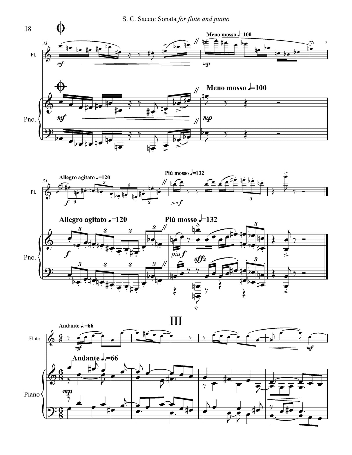 Sacco: Flute Sonata