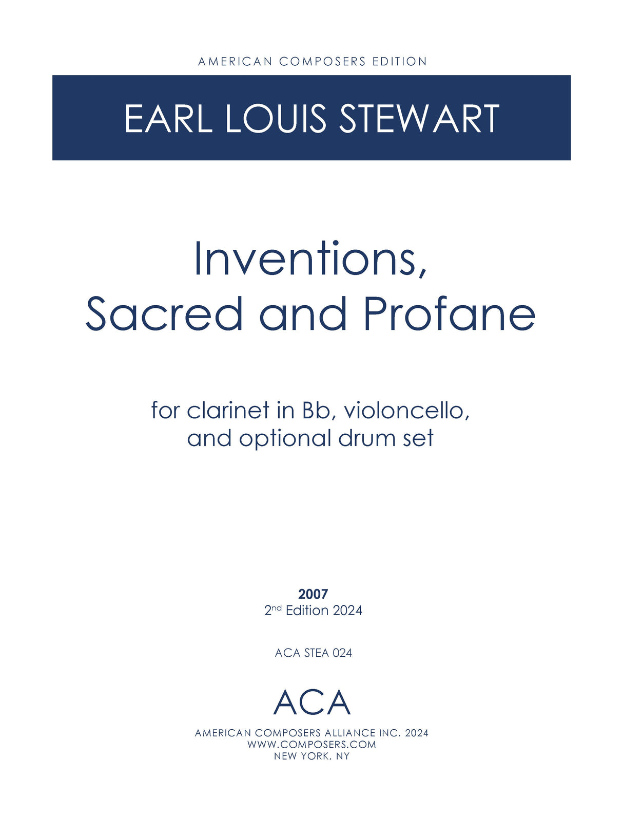 Stewart: Inventions Sacred and Profane