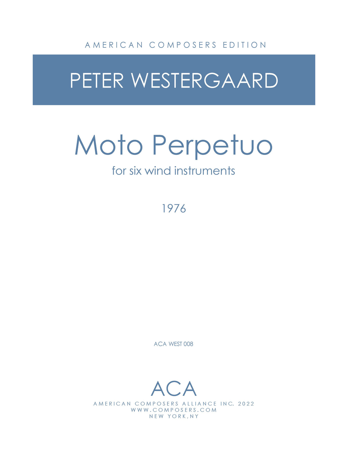 Westergaard: Moto Perpetuo