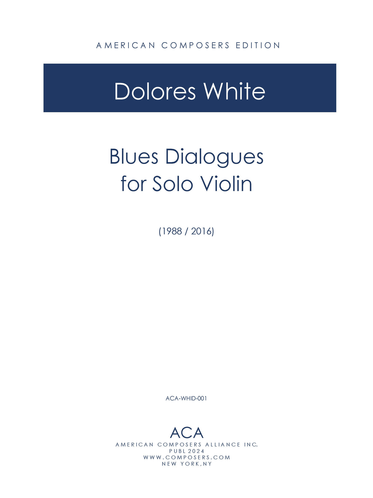 White: Blues Dialogues