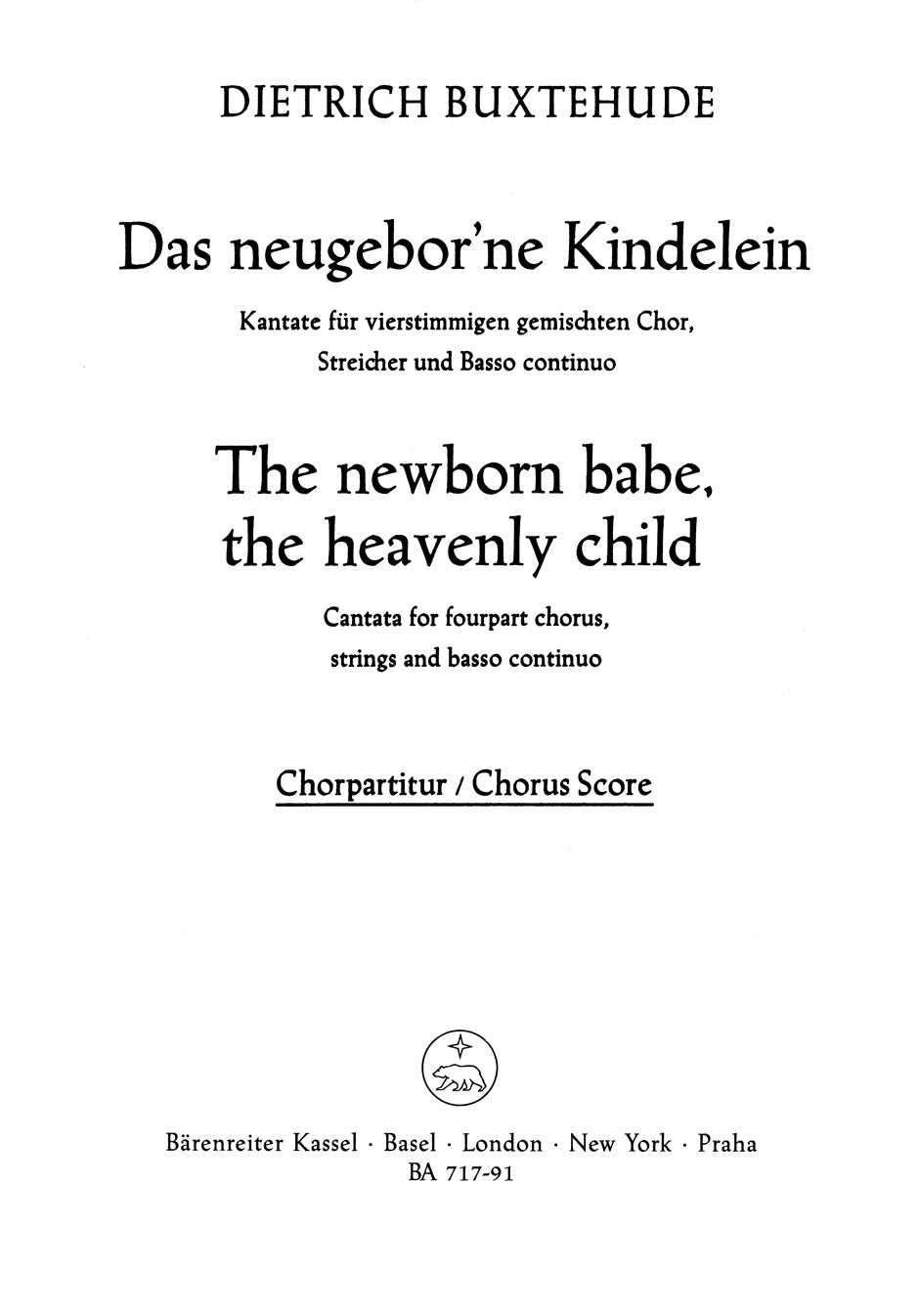 Buxtehude: Das newgebohrne Kindelein, BuxWV 13