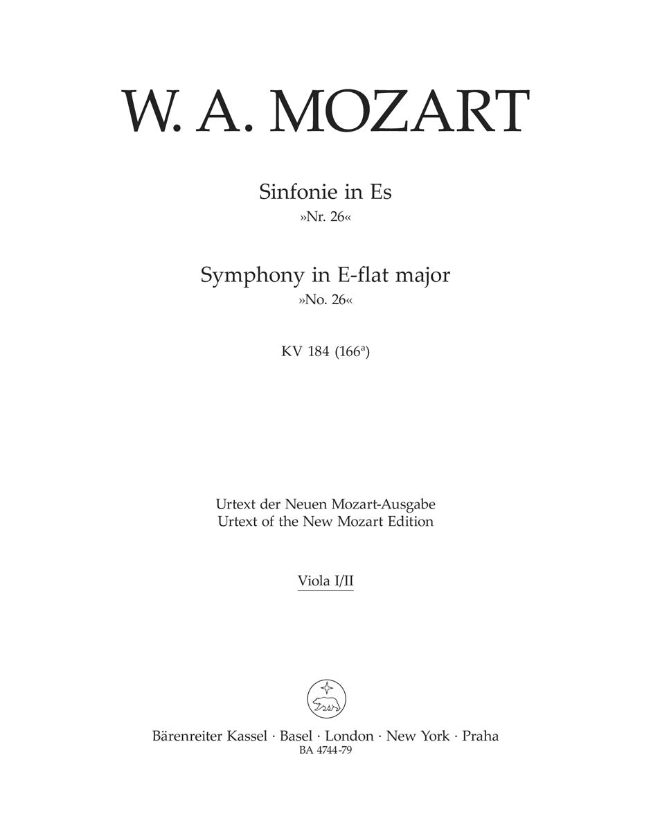 Mozart: Symphony No. 26 in E-flat Major, K. 184 (166a)