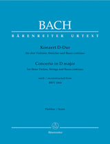 Bach: Concerto for 3 Violins, Strings and Basso continuo in D Major