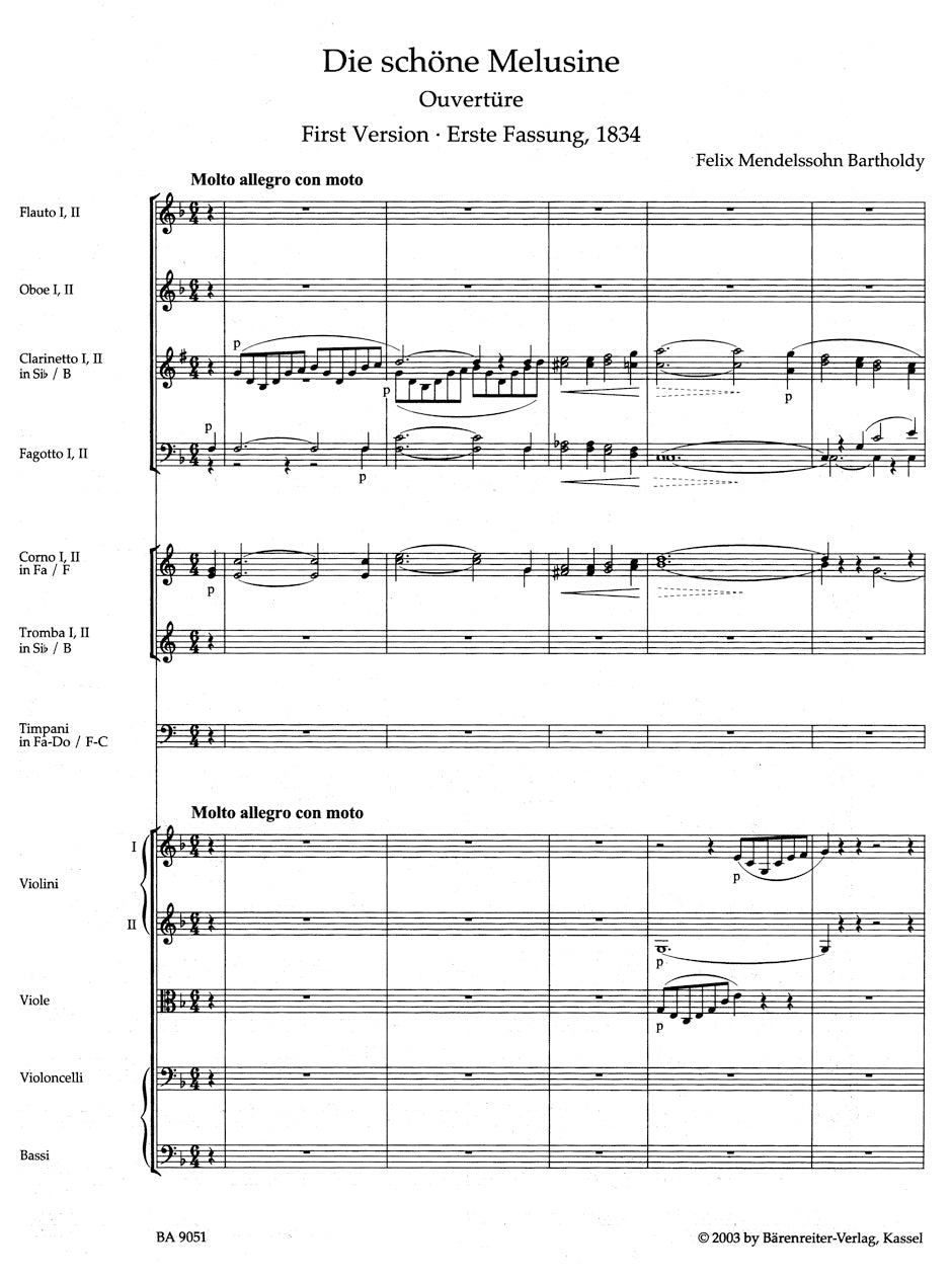 Mendelssohn: Die schöne Melusine, MWV P 12, Op. 32