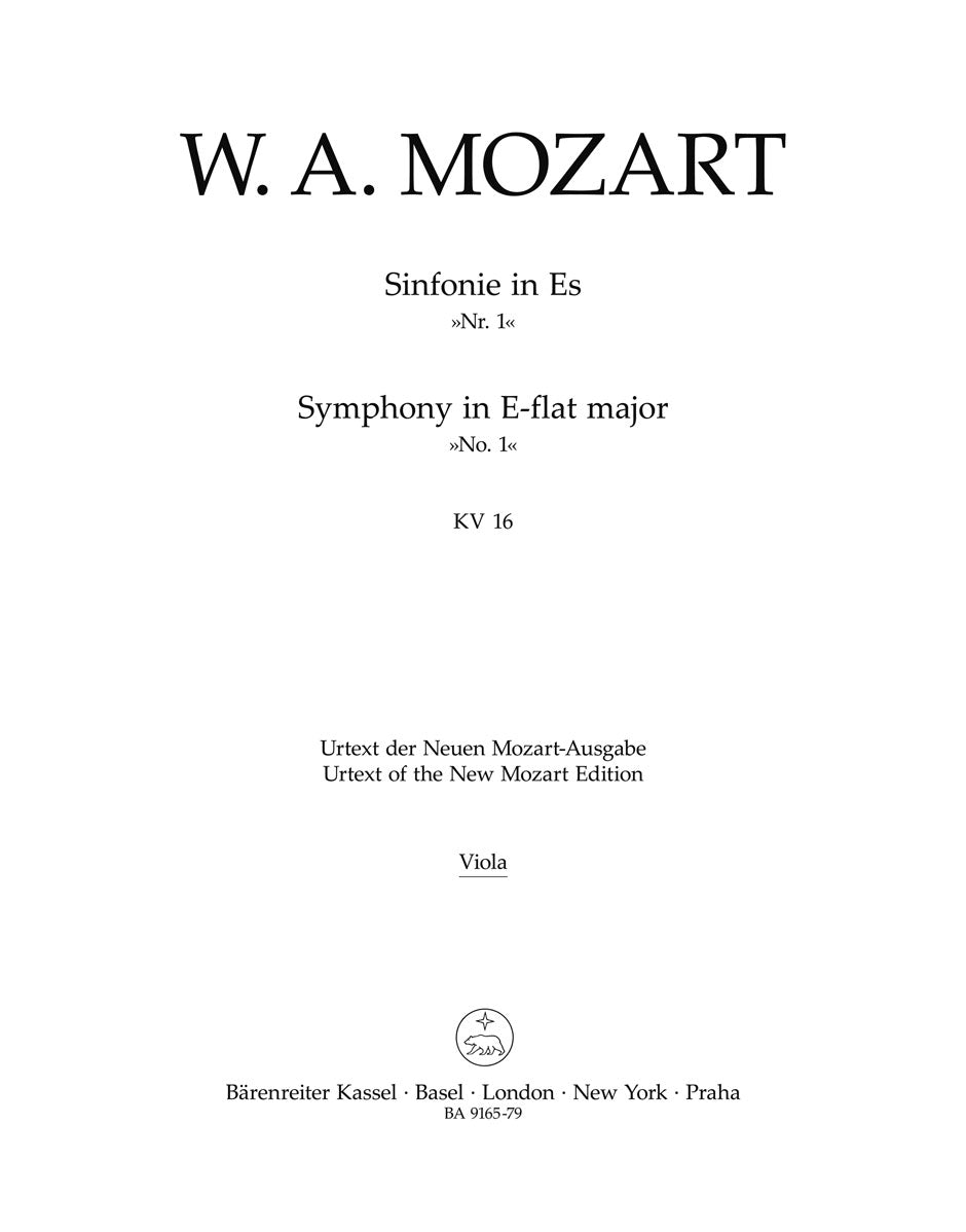 Mozart: Symphony No. 1 in E-flat Major, K. 16