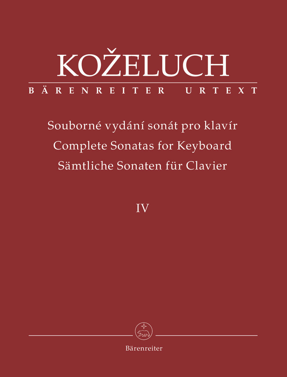 Koželuch: Complete Keyboard Sonatas - Volume 4 (Sonatas 38-50)