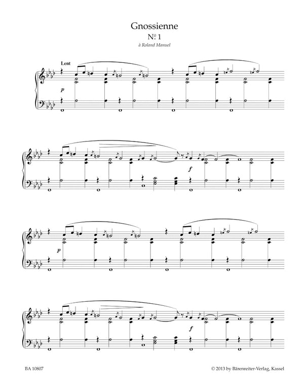 3 Gymnopédies And 3 Gnossiennes - SATIE - Partition - Piano