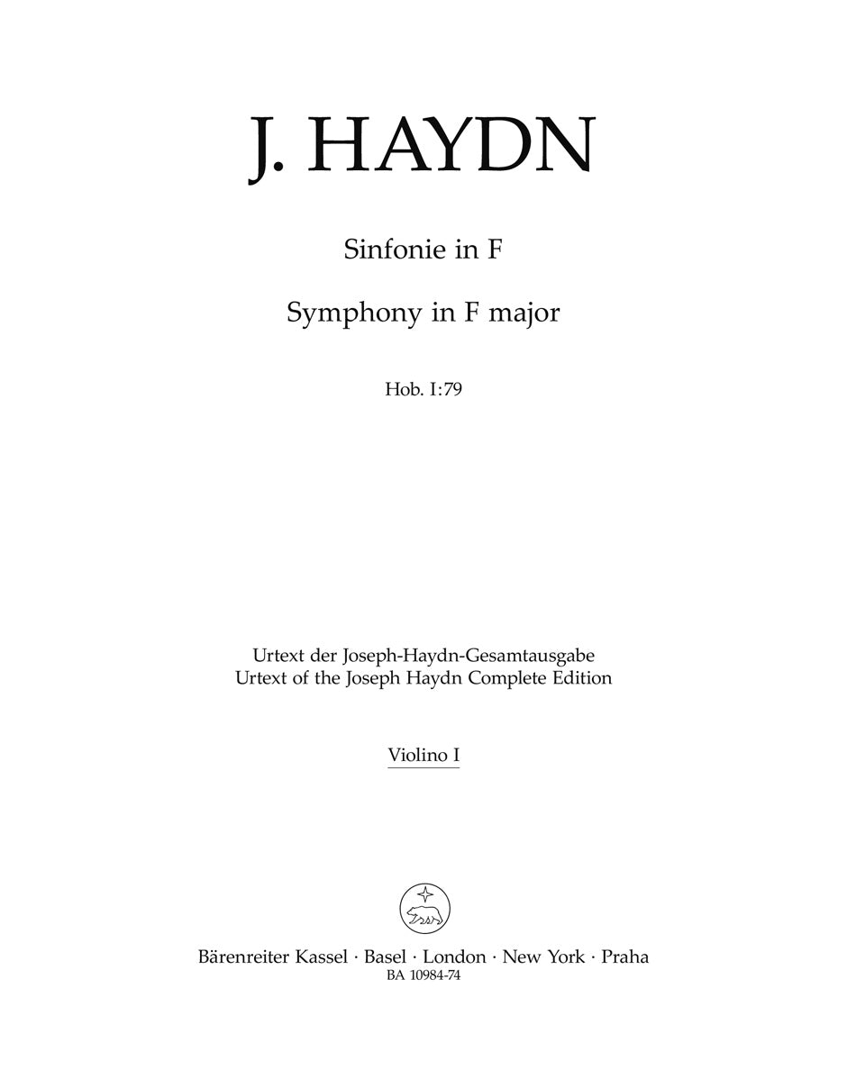 Haydn: Symphony in F Major, Hob. I:79