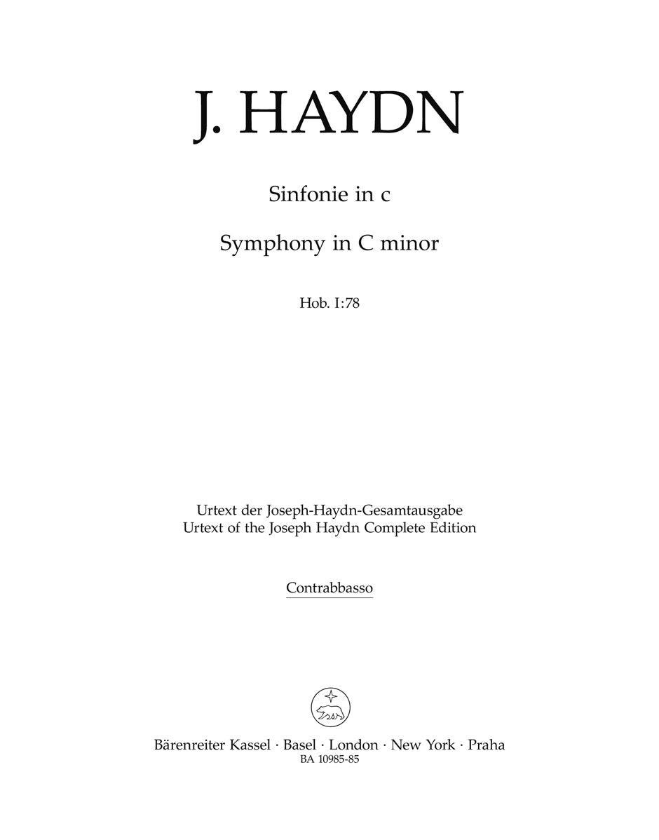 Haydn: Symphony in C Minor, Hob. I:78