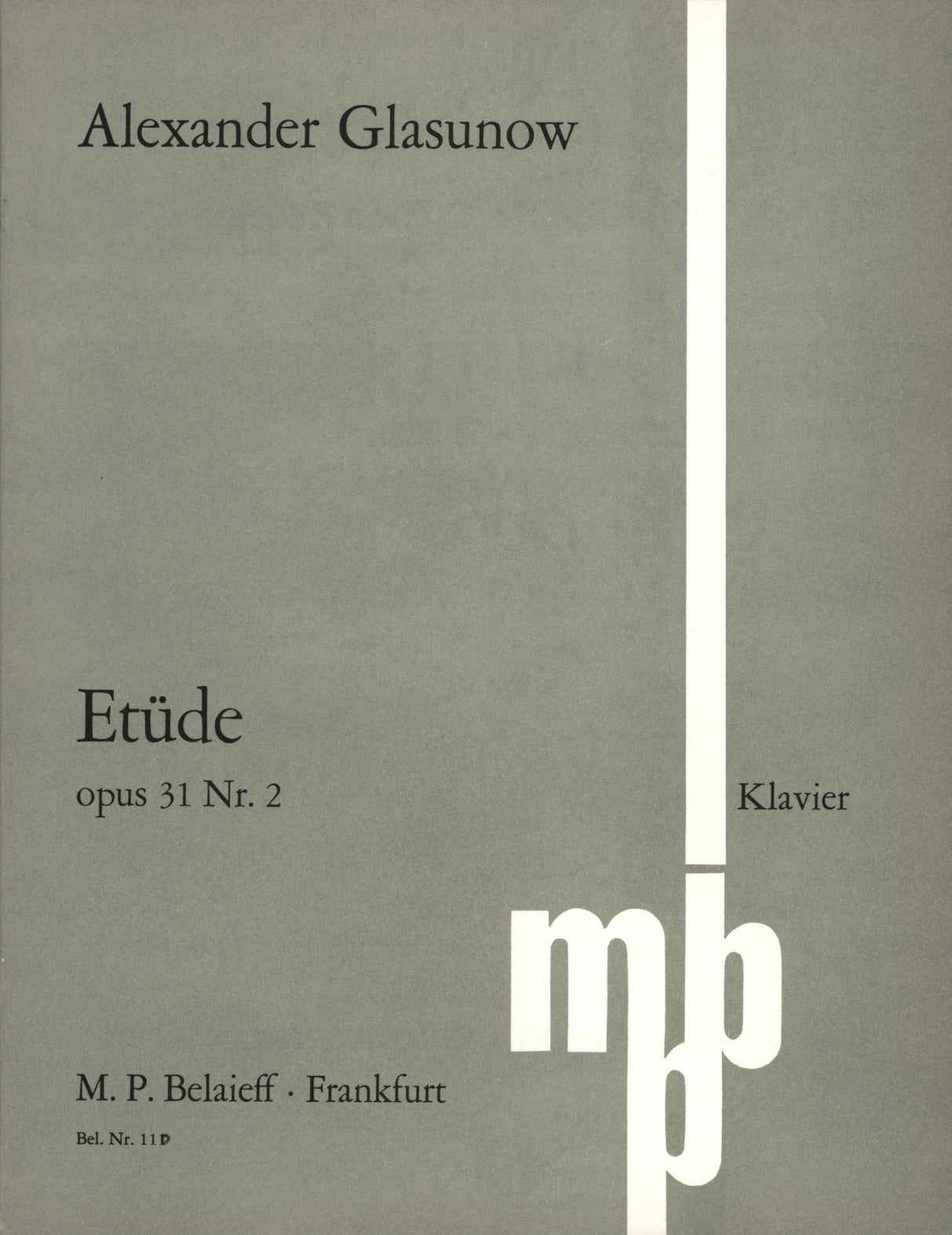 Glazunov: Étude, Op. 31, No. 2