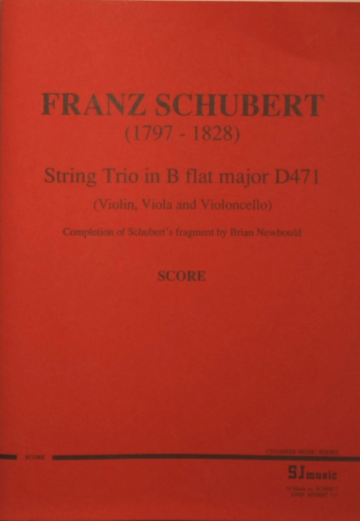 Schubert: String Trio in B-flat Major, D 471