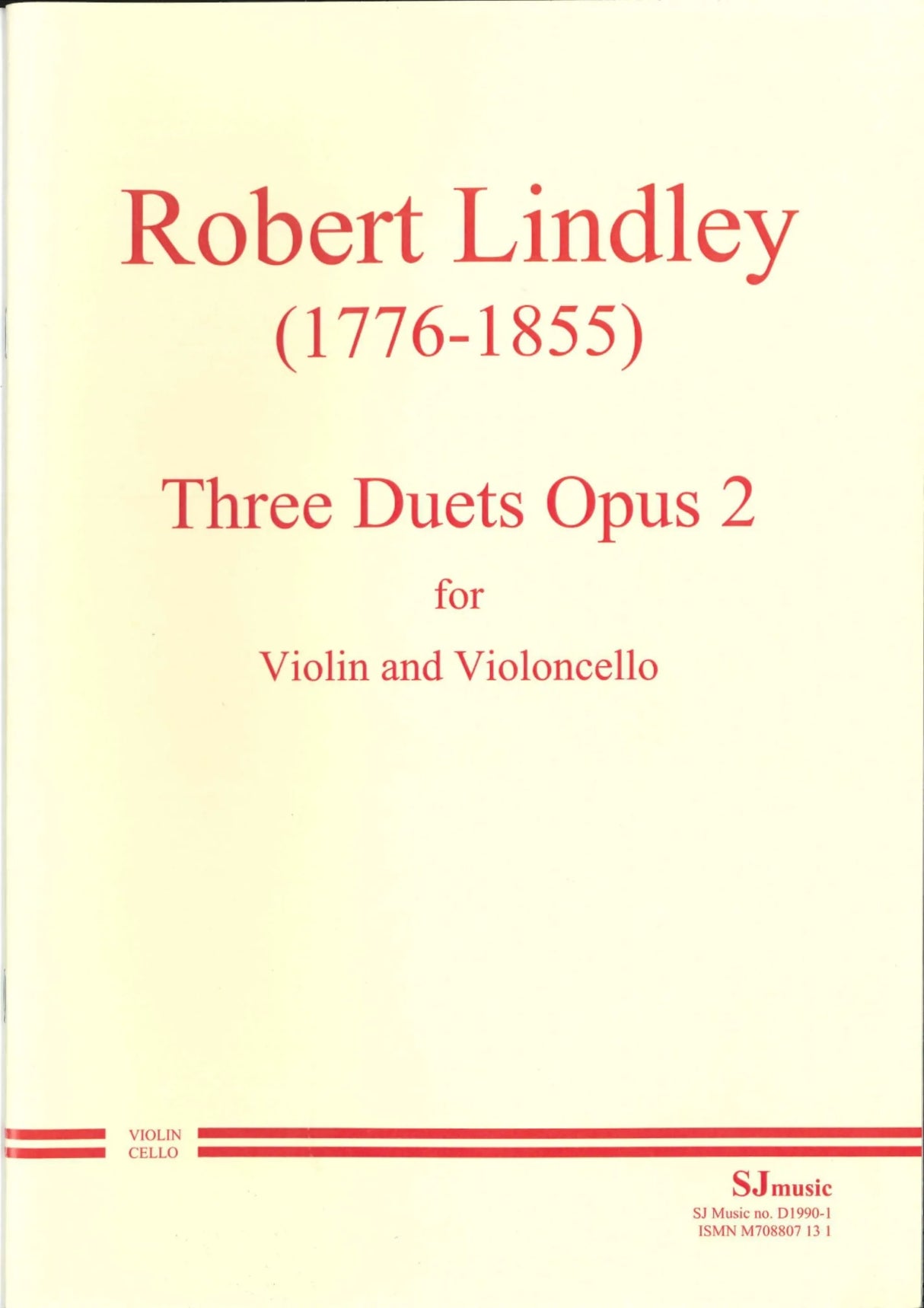 Lindley: 3 Duets for Violin and Cello, Op. 2