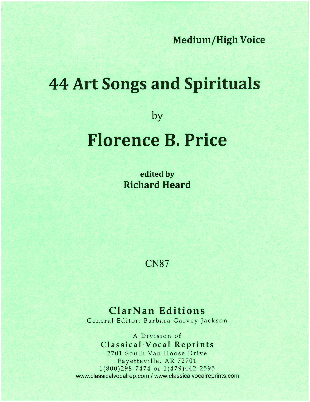 Price: 44 Art Songs and Spirituals