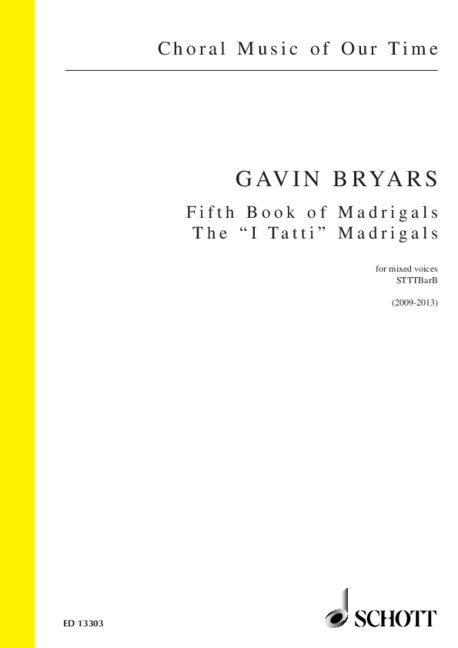 Bryars: Fifth Book of Madrigals ("I Tatti")