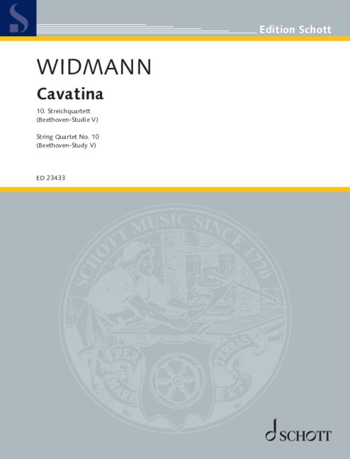 Widmann: String Quartet No. 10 ("Cavatina")