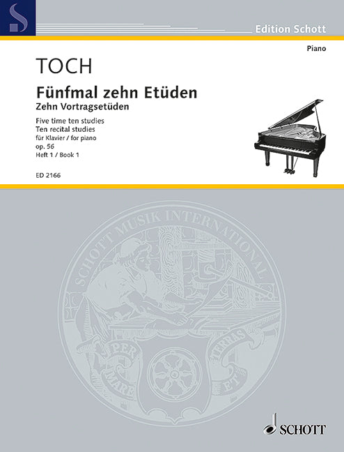 Toch: Zehn Vortragsetüden, Op. 56 - Volume 1 (Nos. 1-5)