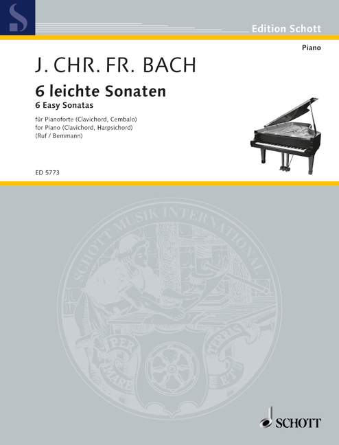 J.C.F. Bach: 6 Easy Keyboard Sonatas