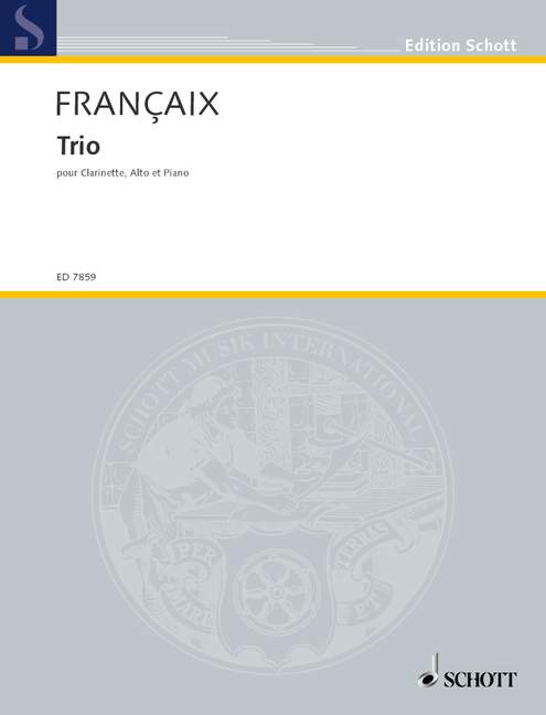 Françaix: Trio for Clarinet, Viola and Piano