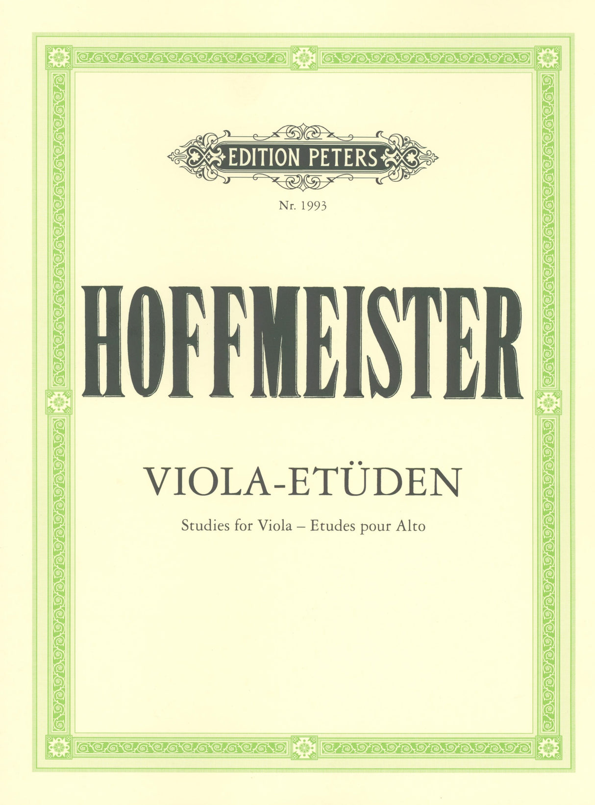 Hoffmeister: 12 Studies for Viola