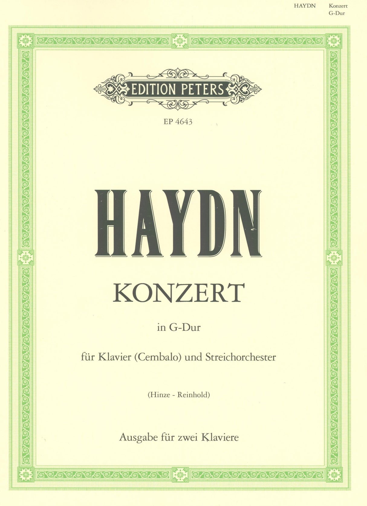 Haydn: Piano Concerto in G Major, Hob. XVIII:4