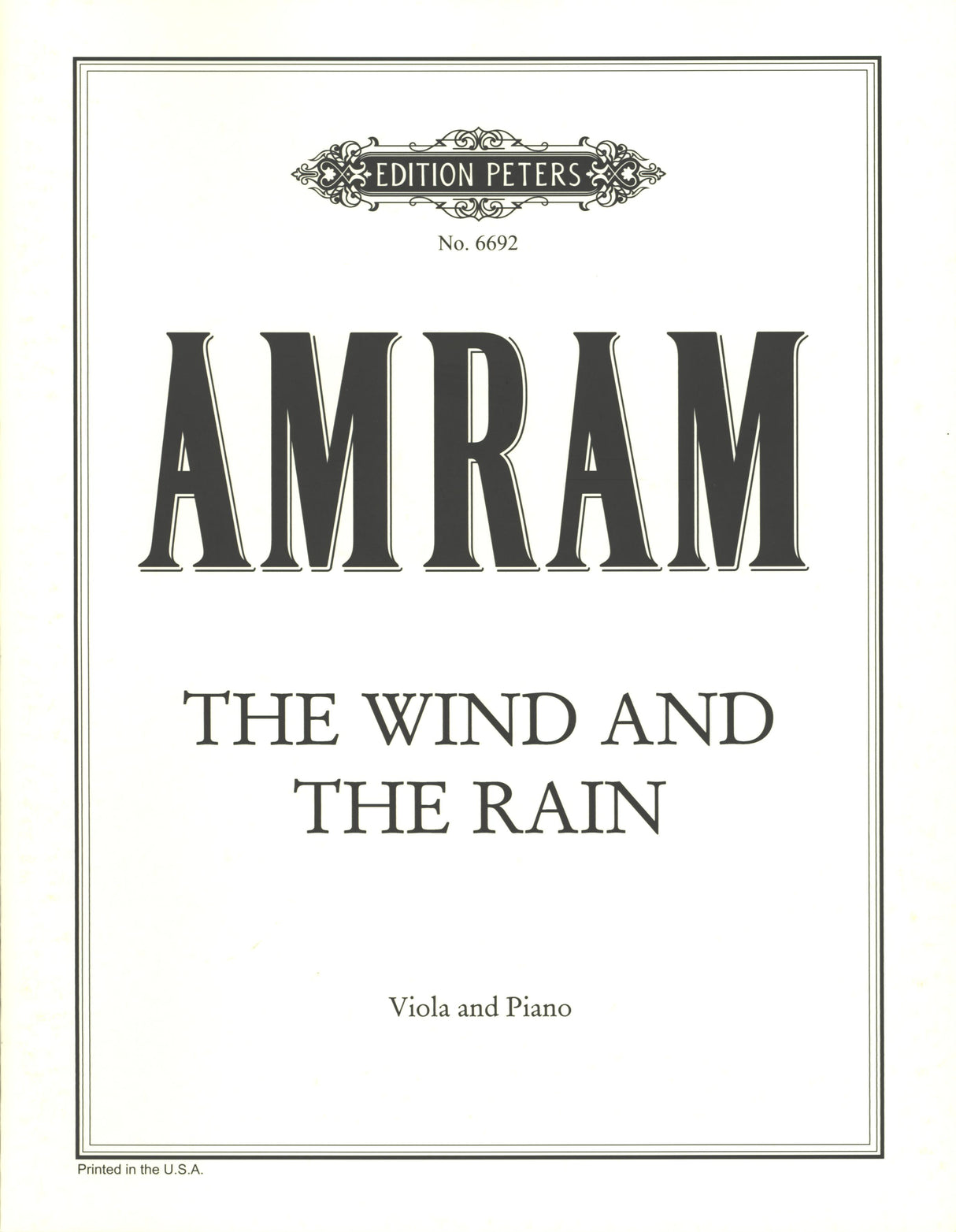 Amram: The Wind and the Rain