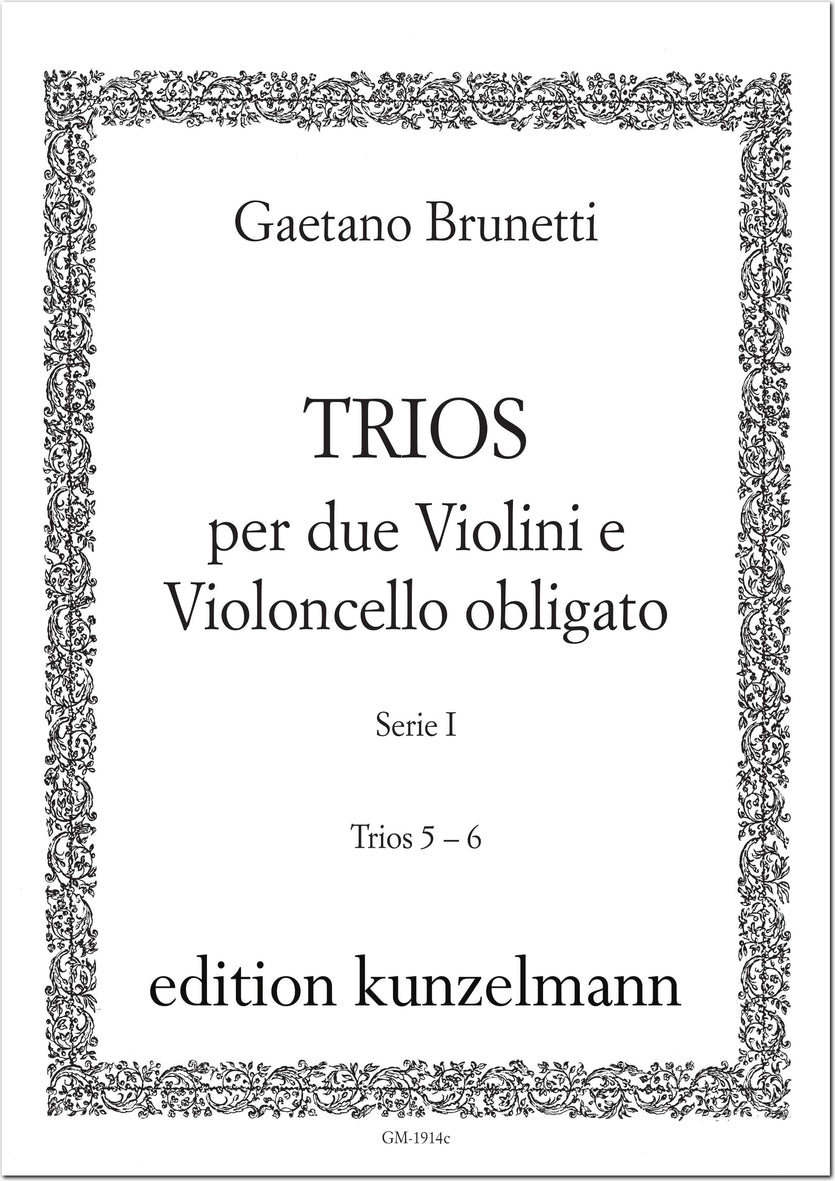 Brunetti: Trios for 2 Violins and Cello, Series 1, L. 107-108 – Ficks Music