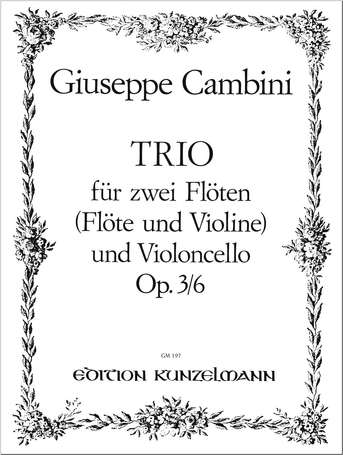 Cambini: Trio in A Major, Op. 3, No. 6