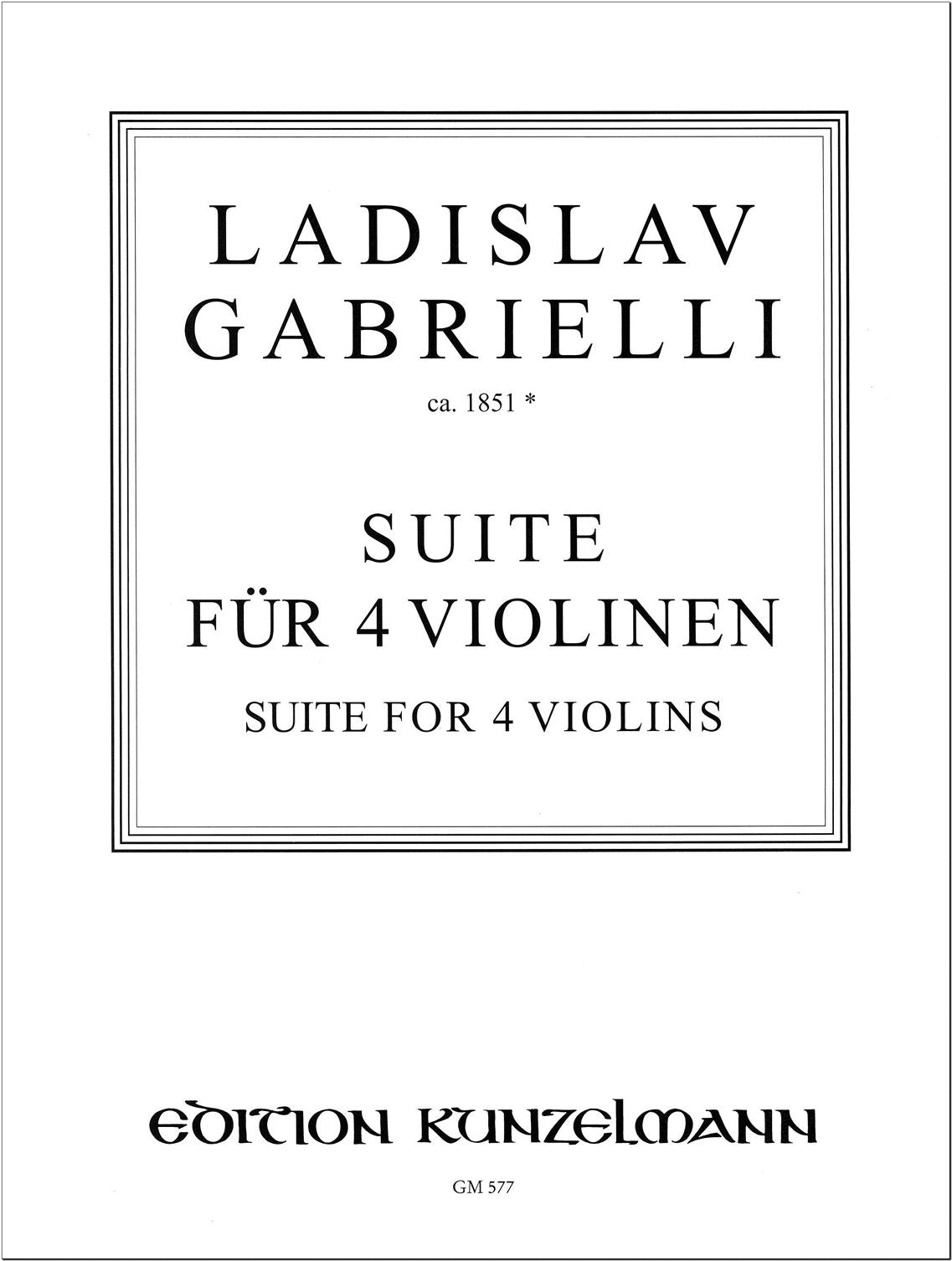 Gabrielli: Suite for 4 Violins