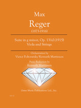 Reger: Suite No. 1, Op. 131d (arr. for viola & strings)