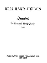 Heiden: Quintet for Horn and String Quartet