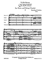 Heiden: Quintet for Horn and String Quartet