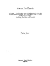 Kernis: 6 Fragments of Gertrude Stein