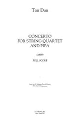 Tan: Concerto for String Quartet and Pipa