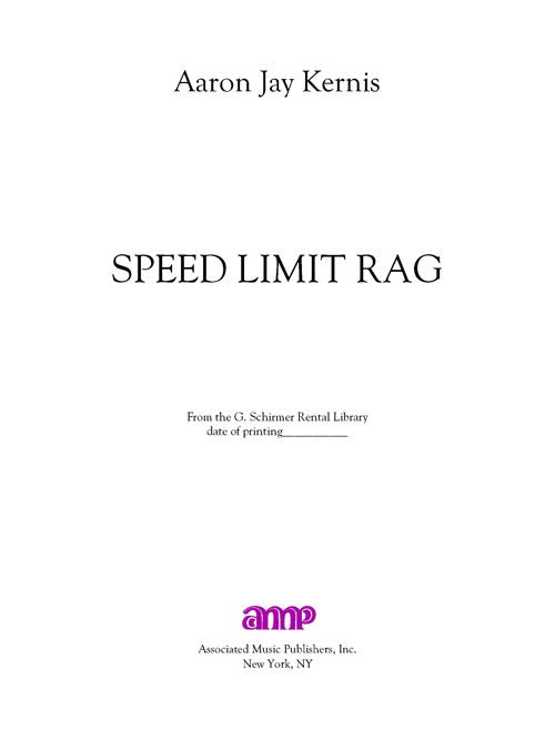 Kernis: Speed Limit Rag