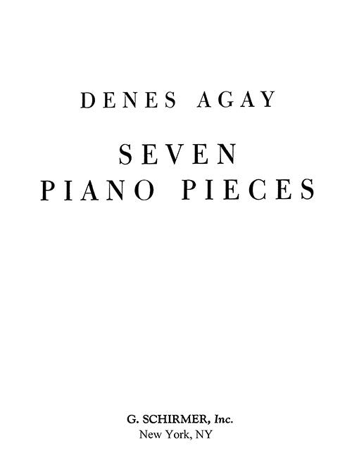 Agay: 7 Piano Pieces