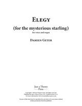 Geter: Elegy (for the Mysterious Starling)